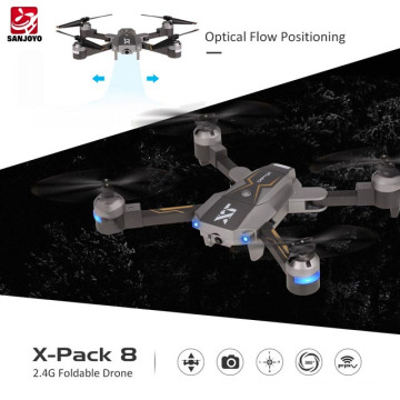Attop 720P cámara wifi de gran angular plegable Drone Altitud retención de flujo óptico Posicionamiento Quadcopter modo de juego AR SJY-X-Pack8